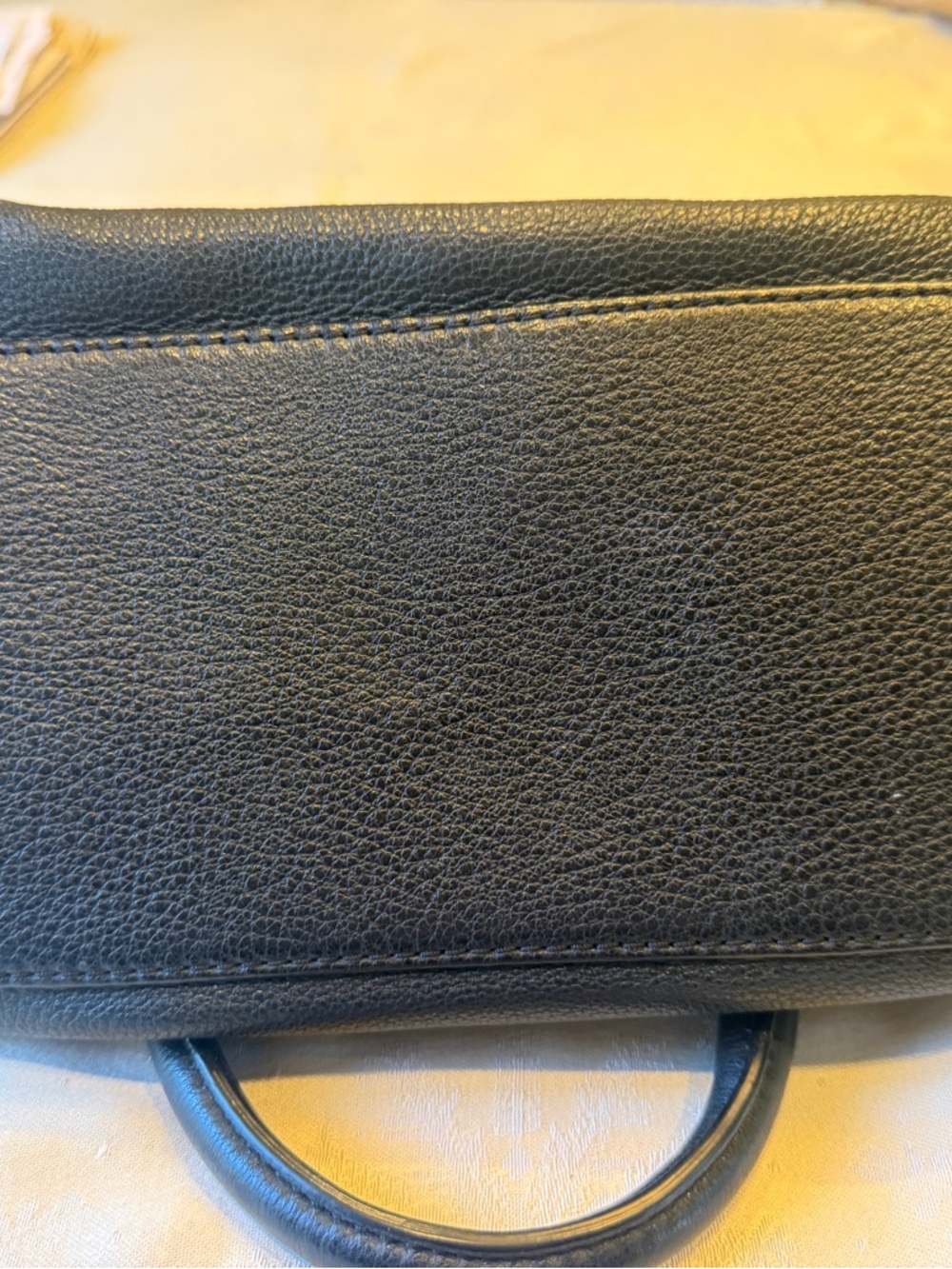 Marc By Marc Jacobs Black Leather Shoulder Bag with Gold Plaque - Picture 10 of 14